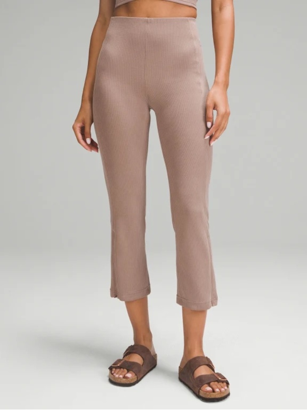 Ribbed Softstreme Zip-Leg HR Crop 25" TPTC